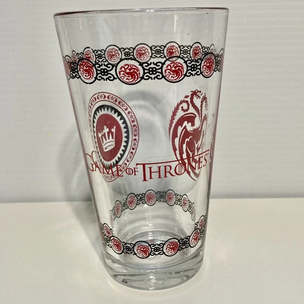 GAME OF THRONES House Targaryen Stemless Pint Glass – 16 oz – Officially License